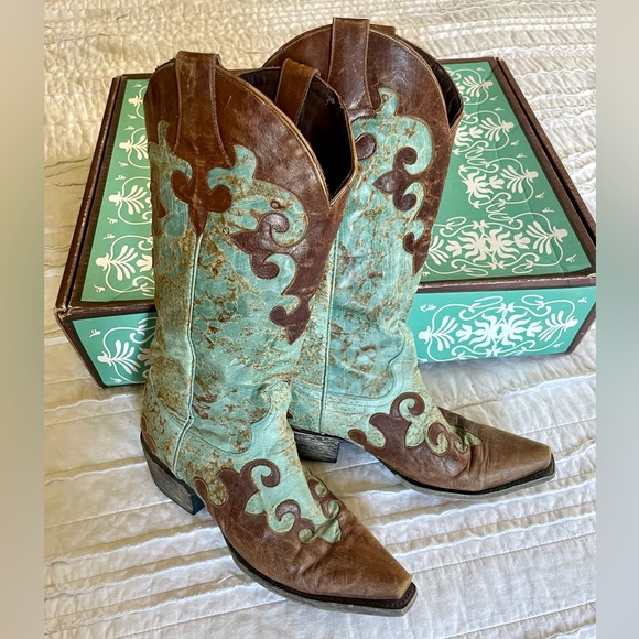 Lane “Dawson” boots in beautiful teal color size 6.5 - Picture 1 of 6